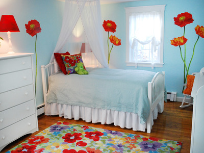    Bedroom on Lfbdesigns Poppy Wall Art Girls Bedroom